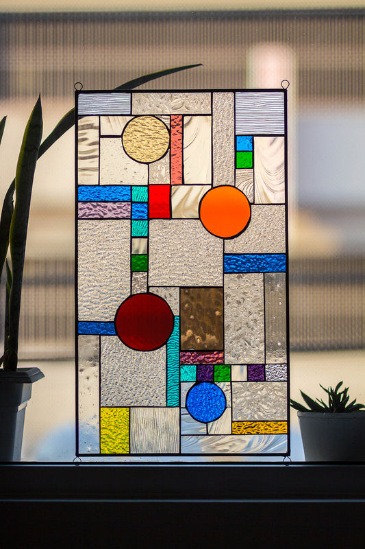 Planetarium Stained Glass Panel